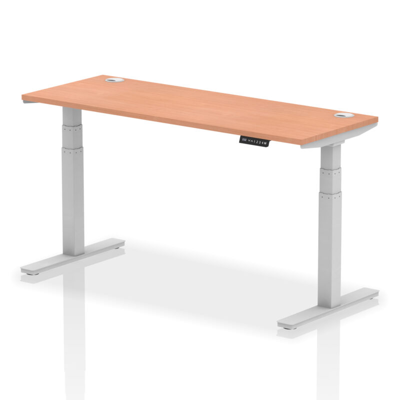 OE - Air Height Adjustable Slimline Desk With Cable Ports - Image 4