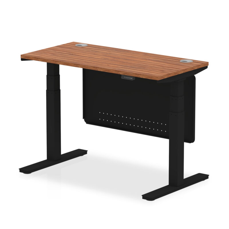 OE - Air Height Adjustable Slimline Desk with Cable Ports with Steel Modesty Panel - Image 53