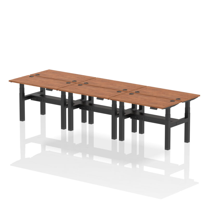Air Back-to-Back Slimline Height Adjustable Bench Desk - 6 Person - Image 16
