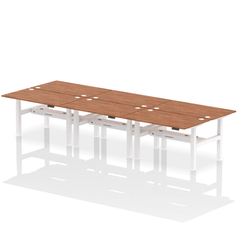 Air Back-to-Back Height Adjustable Bench Desk - 6 Person - Image 39