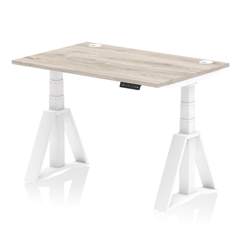 Air Height Adjustable Desk With Cable Ports With Piste Foot - Image 42