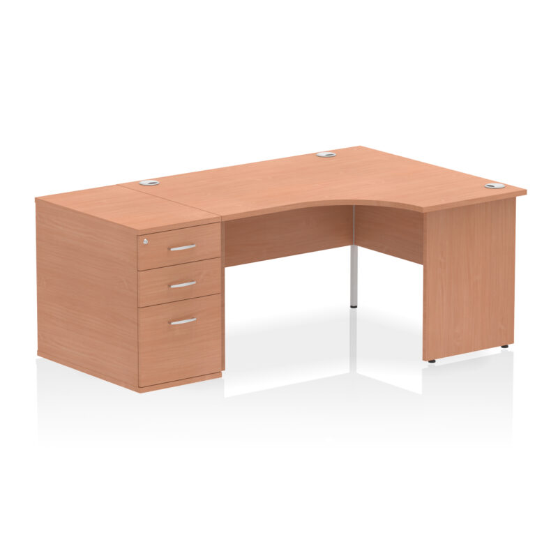 Impulse Panel End Crescent Desk Workstation - Image 80