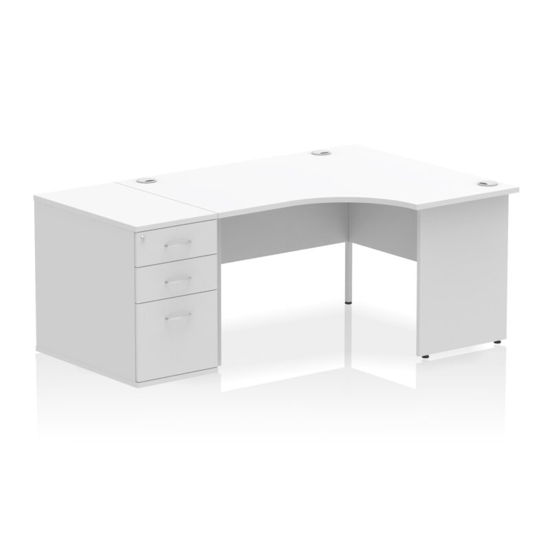 Impulse Panel End Crescent Desk Workstation - Image 81