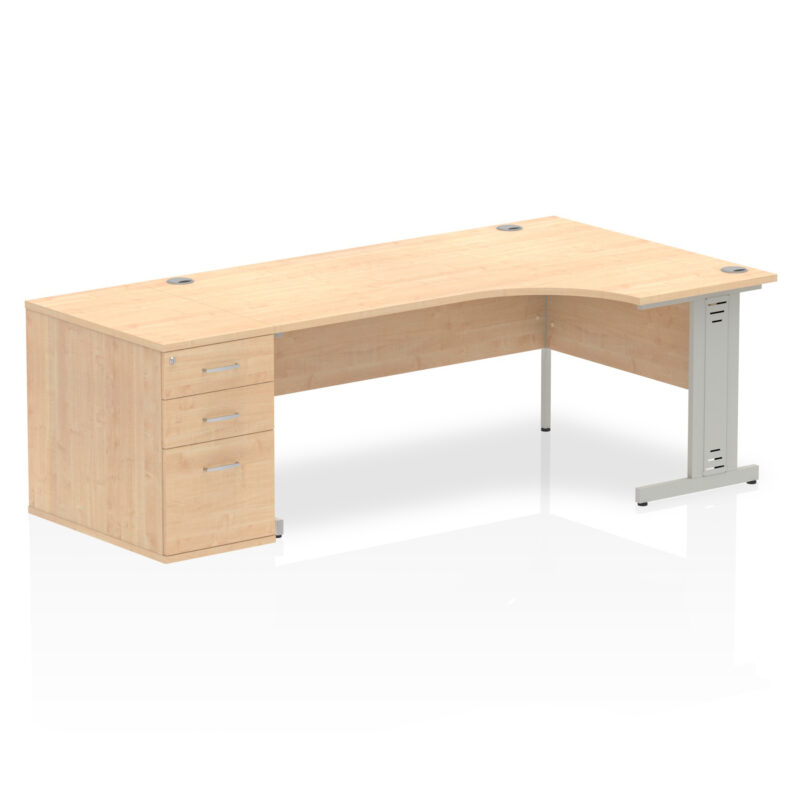 Impulse 1800mm Cable Managed Right Crescent Desk Workstation - Image 17