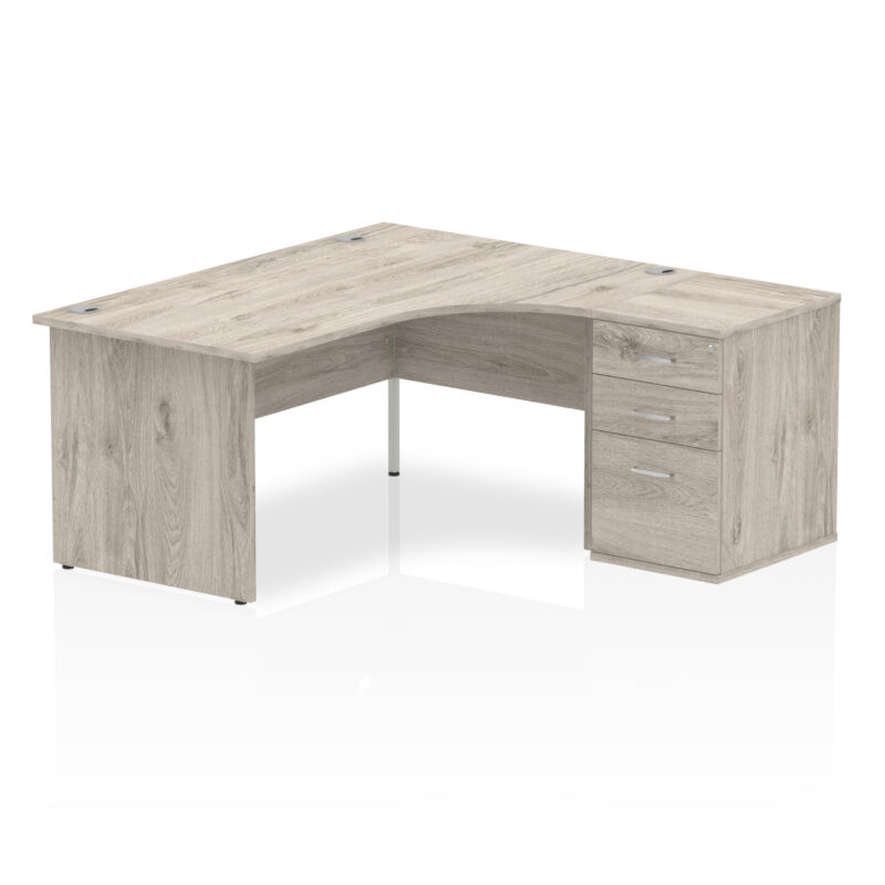 Impulse Panel End Crescent Desk Workstation - Image 15