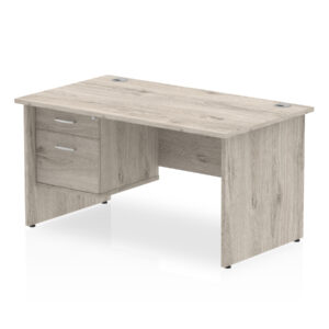 OE - Impulse 1400mm Panel End Straight Desk With Single Fixed Pedestal - Image 2