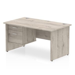 OE - Impulse 1400mm Panel End Straight Desk With Single Fixed Pedestal - Image 3