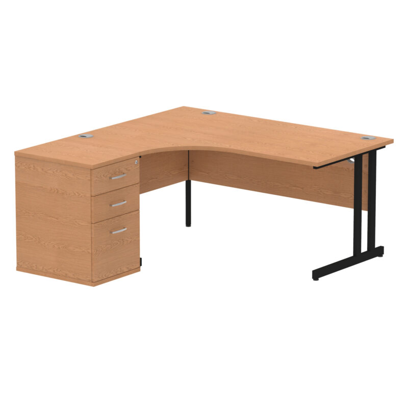 OE - Impulse 1600mm Cantilever Left Crescent Desk Workstation - Image 16