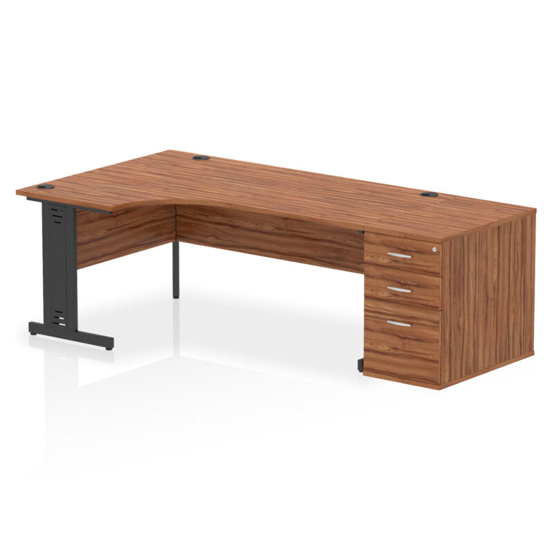 Impulse 1800mm Cable Managed Left Crescent Desk Workstation - Image 28