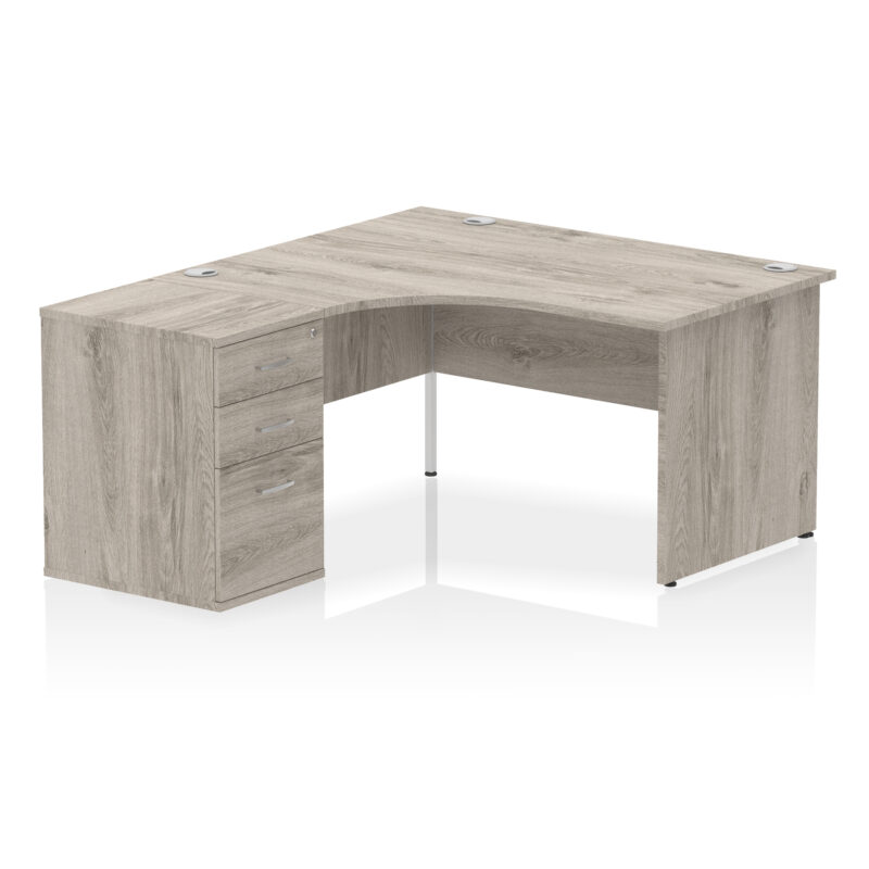 Impulse Panel End Crescent Desk Workstation - Image 49