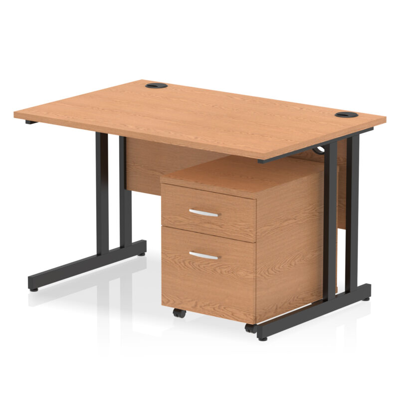 Impulse 1200mm Cantilever Straight Desk With Mobile Pedestal - Image 29
