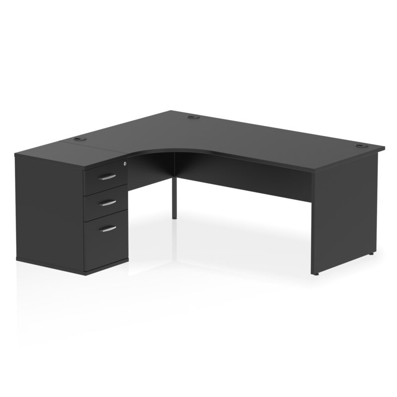 Impulse Panel End Crescent Desk Workstation - Image 55