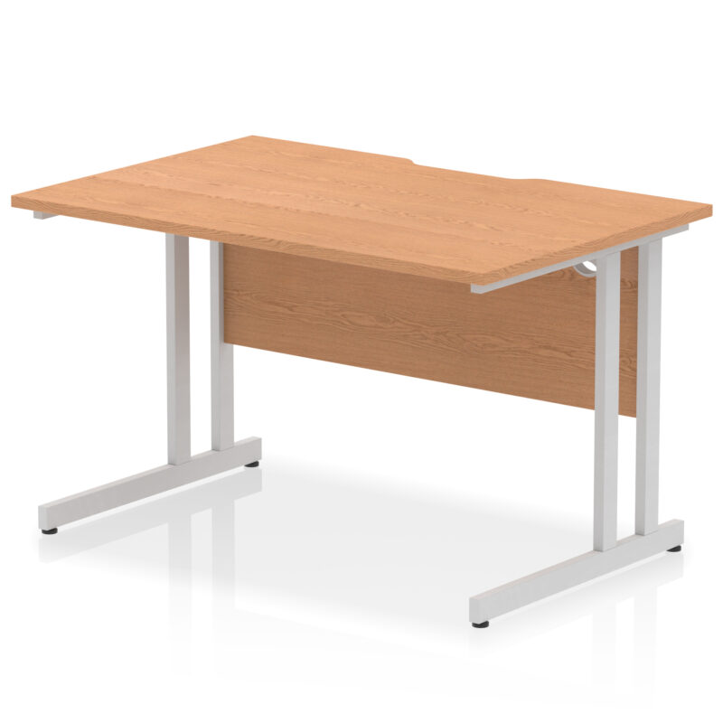 Impulse Scalloped Edge 1200mm Straight Desk Cantilever Leg - Image 12