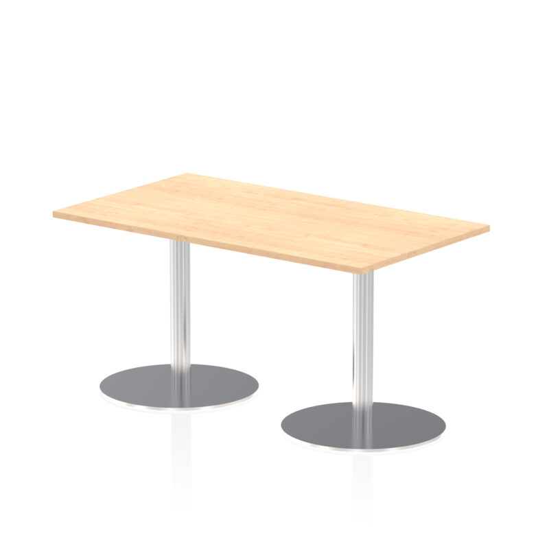 Italia Rectangular Poseur Table Silver Leg - Image 16