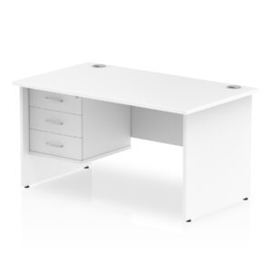 OE - Impulse 1400mm Panel End Straight Desk With Single Fixed Pedestal - Image 8