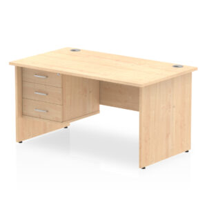 OE - Impulse 1400mm Panel End Straight Desk With Single Fixed Pedestal - Image 10